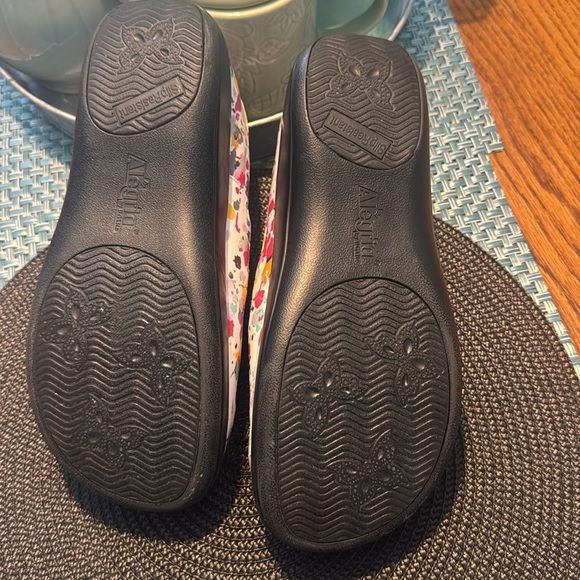 Alegria Keli Pollack White Paint Splatter Leather Clogs - Size 39 - Picture 6 of 6